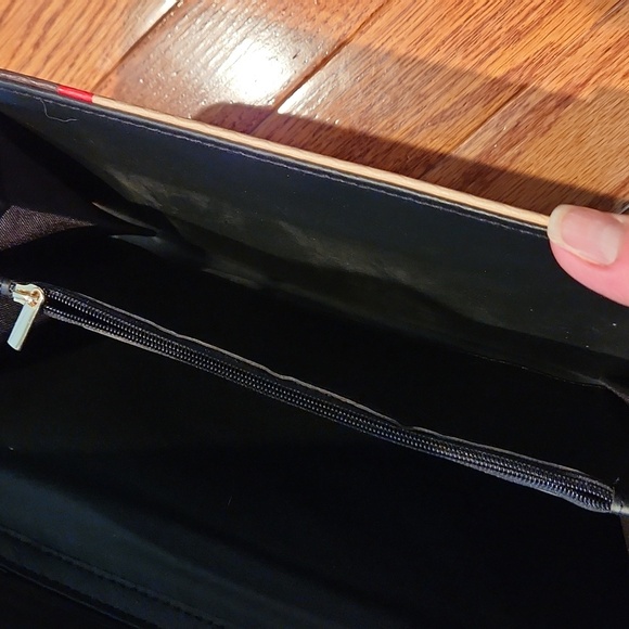 Black and Red Plaid Women's Clutch, New - Picture 4 of 5